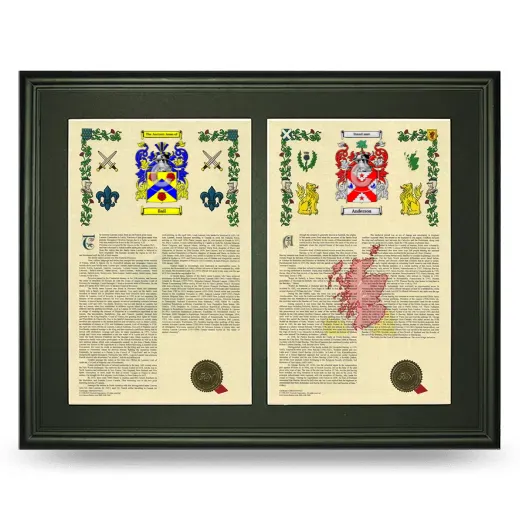 Double Armorial History Framed-Black