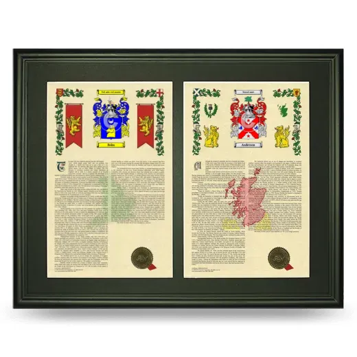 Double Armorial History Framed-Black