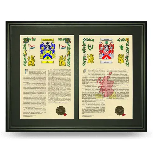 Double Armorial History Framed-Black