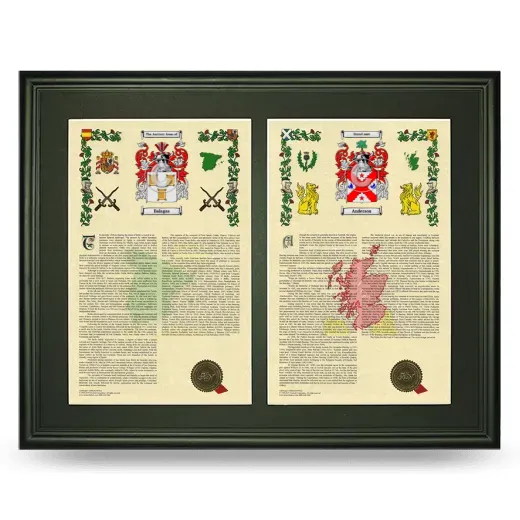Double Armorial History Framed-Black