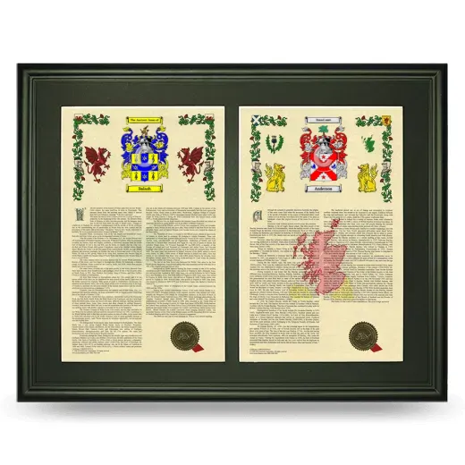 Double Armorial History Framed-Black