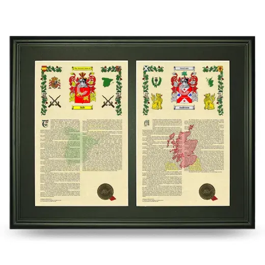 Double Armorial History Framed-Black