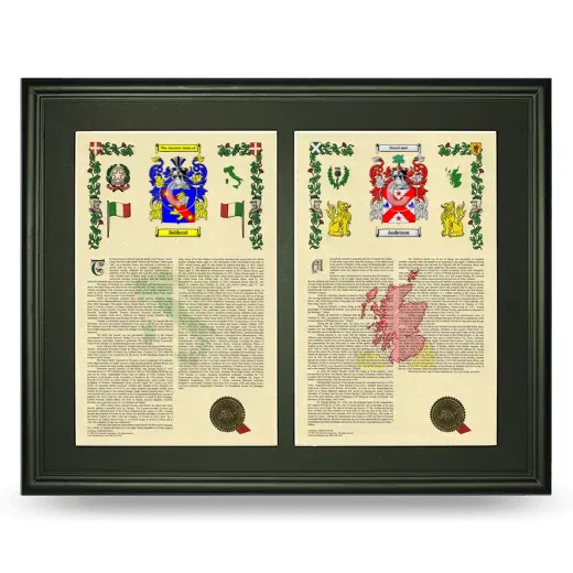 Double Armorial History Framed-Black