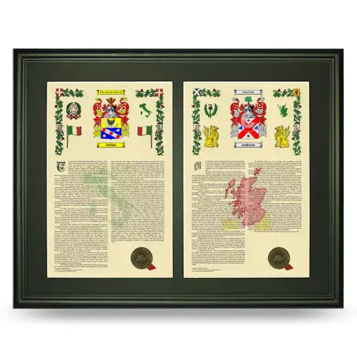Double Armorial History Framed-Black