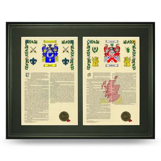 Double Armorial History Framed-Black