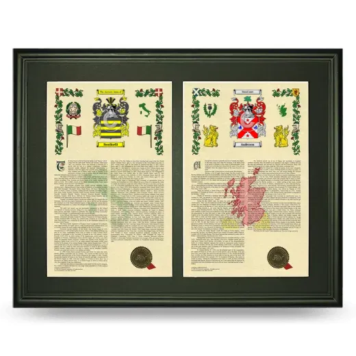 Double Armorial History Framed-Black