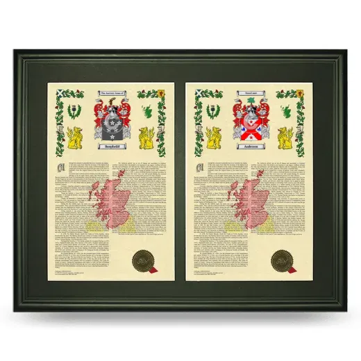 Double Armorial History Framed-Black