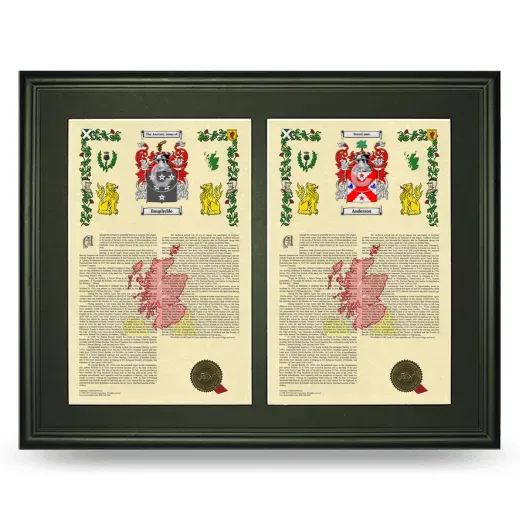 Double Armorial History Framed-Black