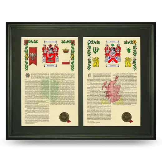 Double Armorial History Framed-Black