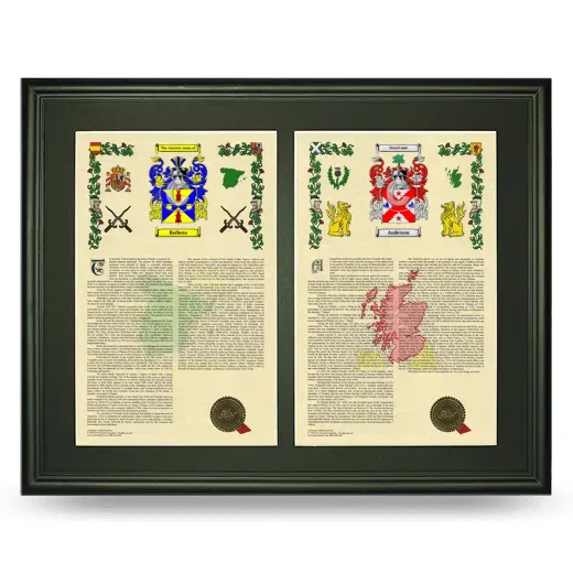 Double Armorial History Framed-Black