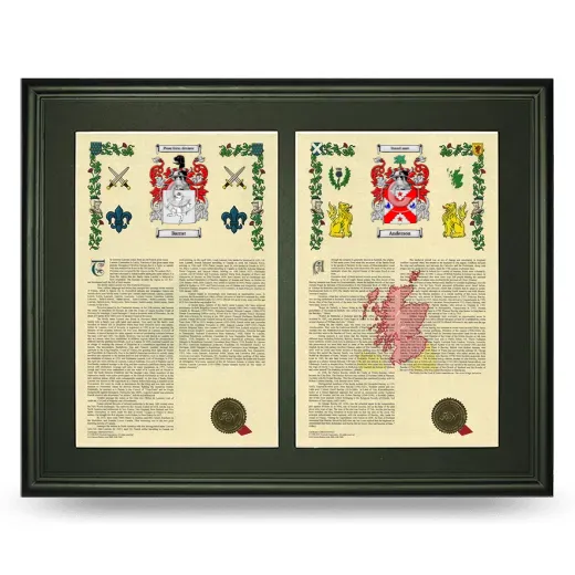 Double Armorial History Framed-Black