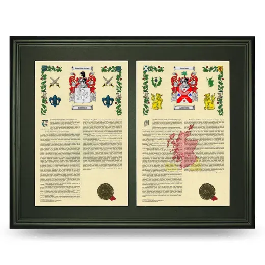Double Armorial History Framed-Black