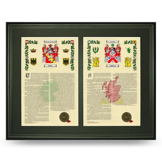 Double Armorial History Framed-Black