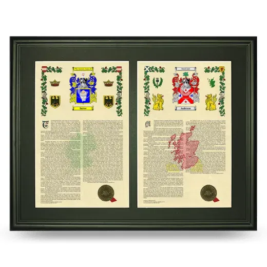 Double Armorial History Framed-Black