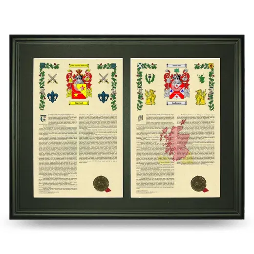 Double Armorial History Framed-Black