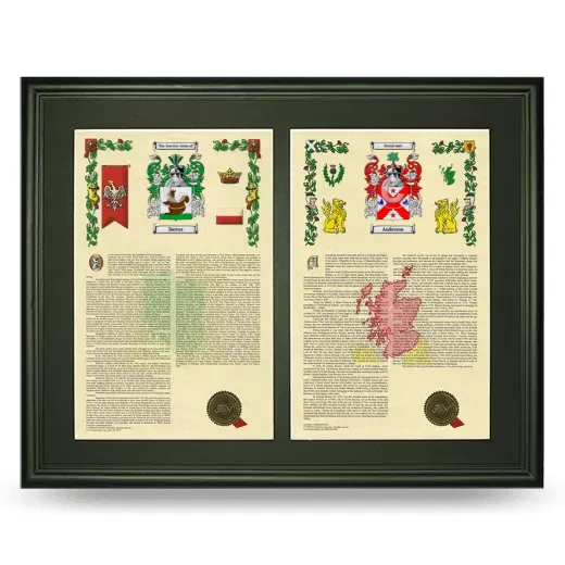 Double Armorial History Framed-Black