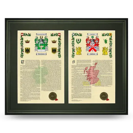 Double Armorial History Framed-Black