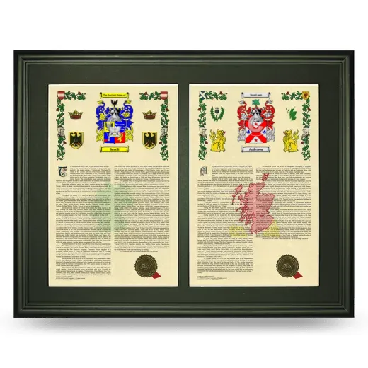 Double Armorial History Framed-Black