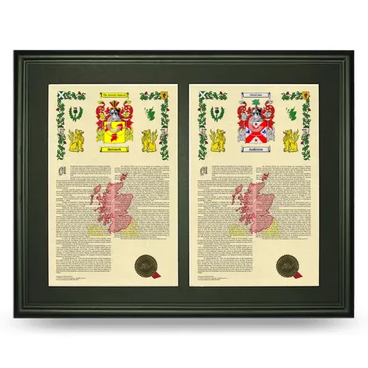 Double Armorial History Framed-Black