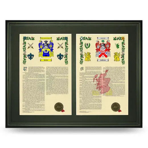 Double Armorial History Framed-Black