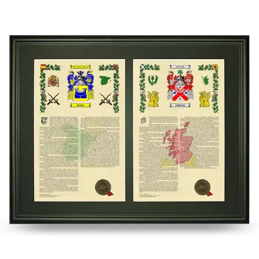 Double Armorial History Framed-Black