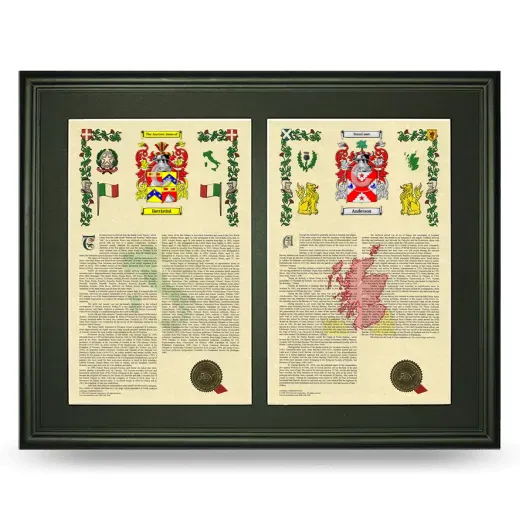 Double Armorial History Framed-Black