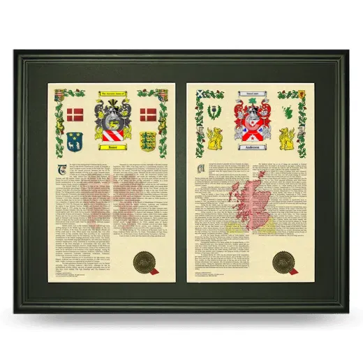 Double Armorial History Framed-Black