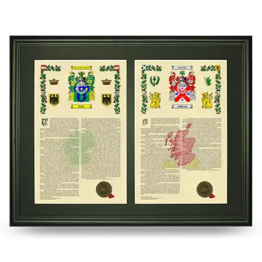 Double Armorial History Framed-Black