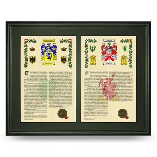 Double Armorial History Framed-Black