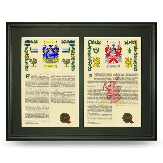 Double Armorial History Framed-Black