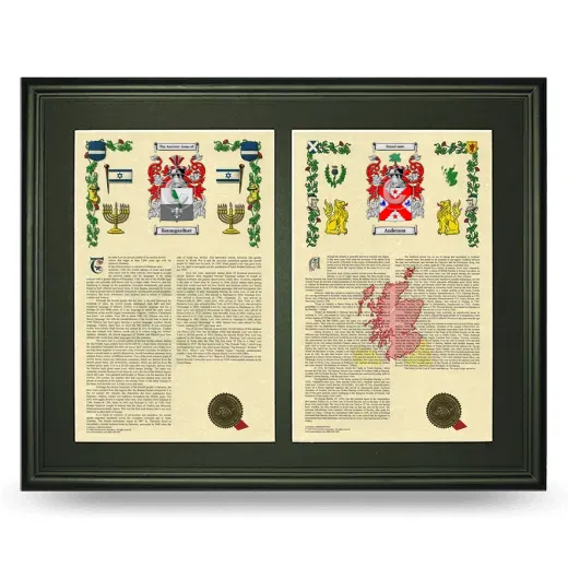 Double Armorial History Framed-Black