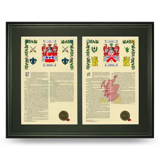 Double Armorial History Framed-Black