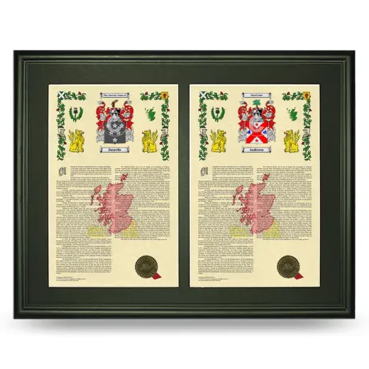 Double Armorial History Framed-Black