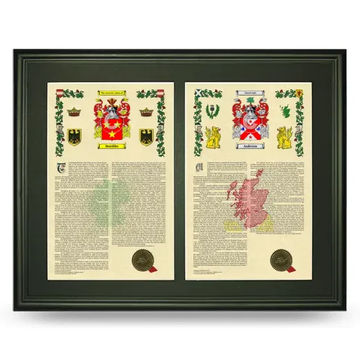Double Armorial History Framed-Black