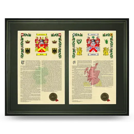 Double Armorial History Framed-Black