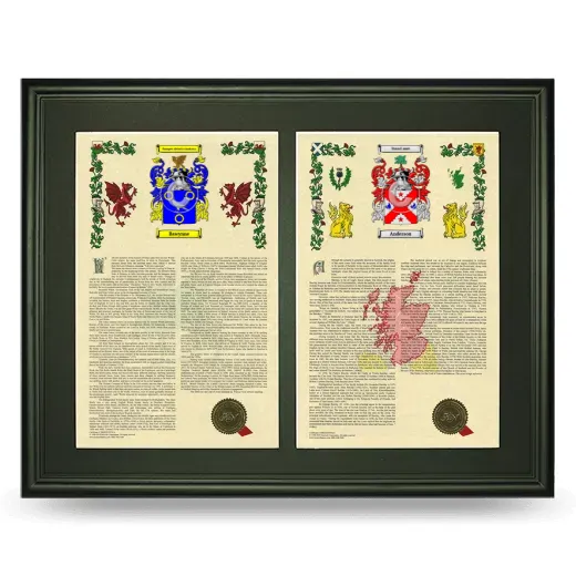 Double Armorial History Framed-Black