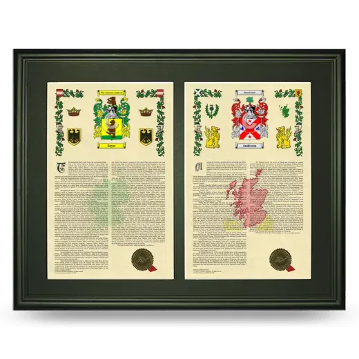 Double Armorial History Framed-Black