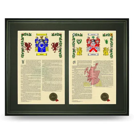 Double Armorial History Framed-Black
