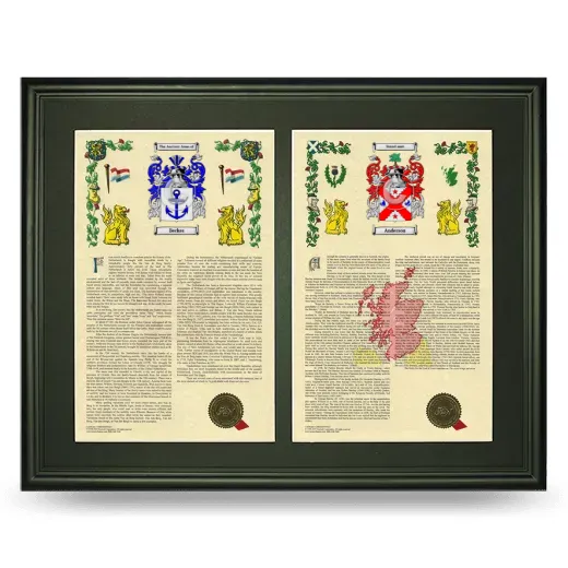 Double Armorial History Framed-Black