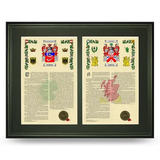 Double Armorial History Framed-Black