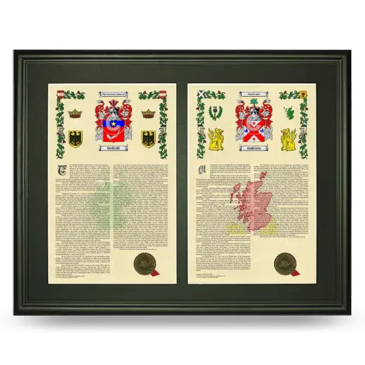 Double Armorial History Framed-Black