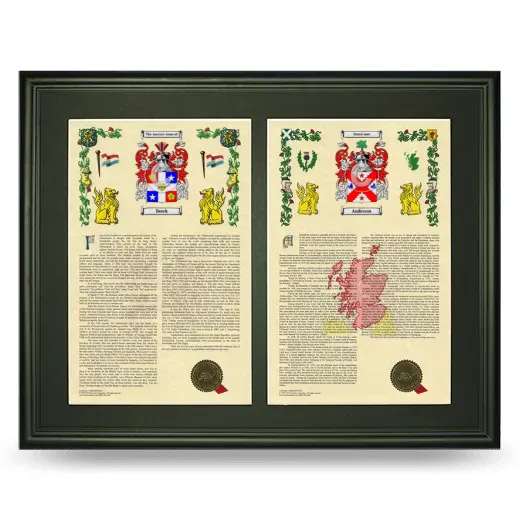 Double Armorial History Framed-Black