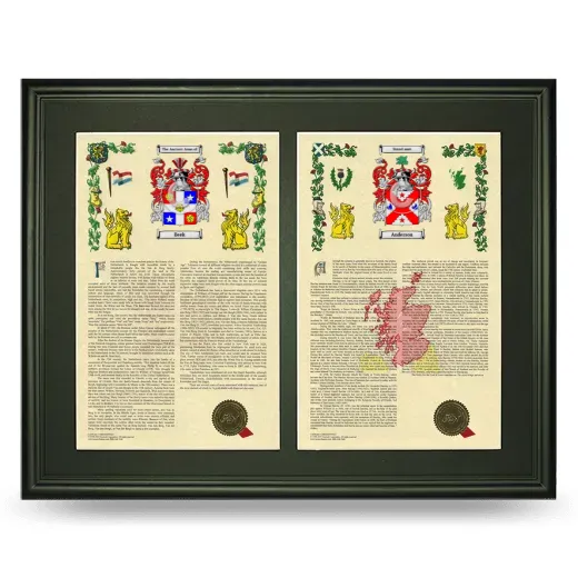 Double Armorial History Framed-Black