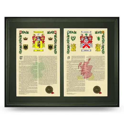 Double Armorial History Framed-Black