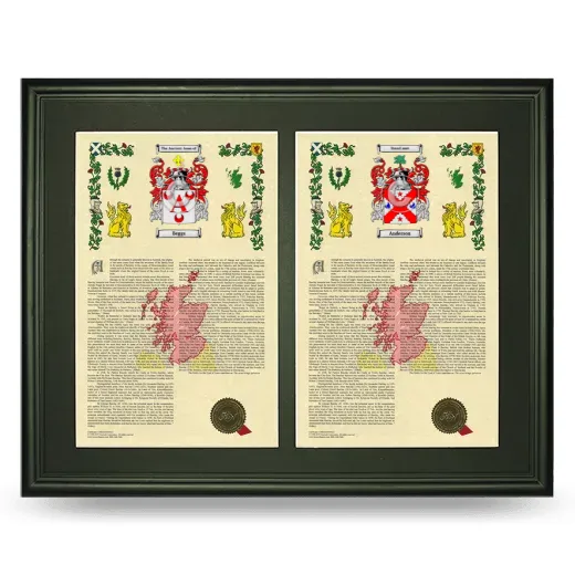 Double Armorial History Framed-Black