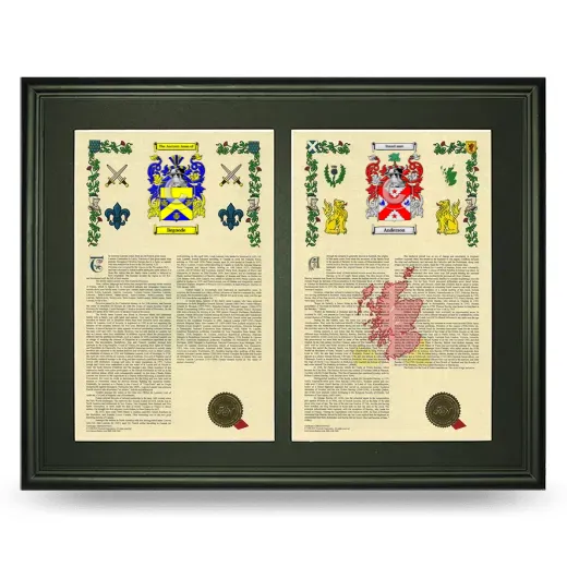 Double Armorial History Framed-Black