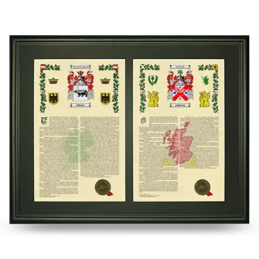 Double Armorial History Framed-Black