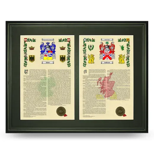 Double Armorial History Framed-Black
