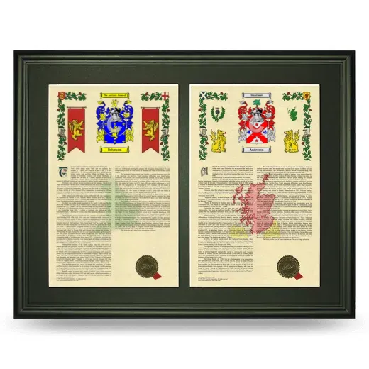 Double Armorial History Framed-Black