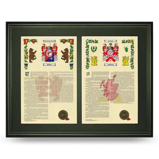 Double Armorial History Framed-Black